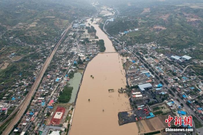 10月10日，山西省介休市義棠鎮(zhèn)，汾河水位上漲。 <a target='_blank' href='http://www.chinanews.com/'>中新社</a>記者 韋亮 攝