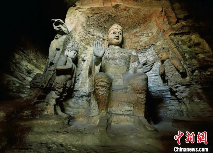 云岡石窟規(guī)模最大的洞窟第3窟。