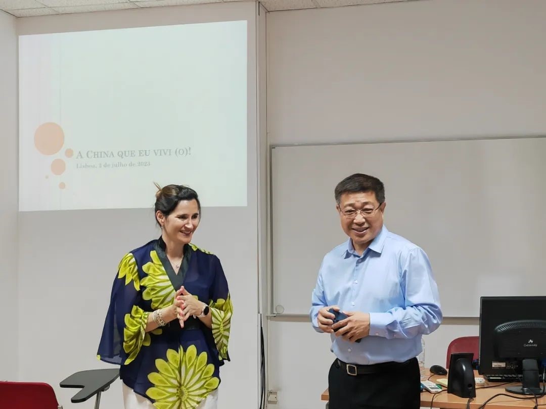 里斯本大學孔子學院組織漢語角活動。 圖片來源：里斯本大學孔子學院公眾號