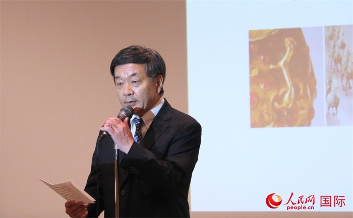 主辦方代表、富士美術(shù)館館長五木田聰致辭。（人民網(wǎng) 許可攝）