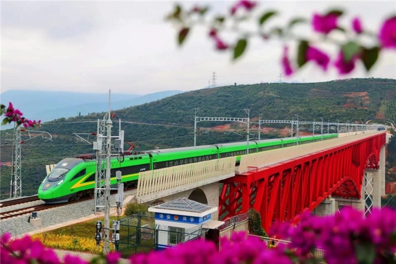 中老鐵路。昆明鐵路局供圖
