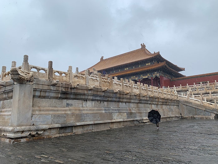 雨中故宮。人民網(wǎng)記者劉微 攝
