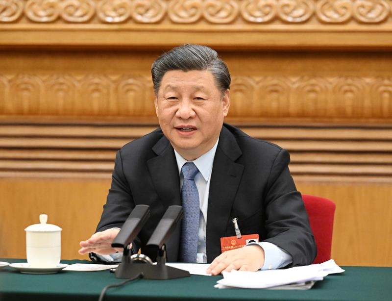 2023年3月5日，習近平總書記參加十四屆全國人大一次會議江蘇代表團審議。