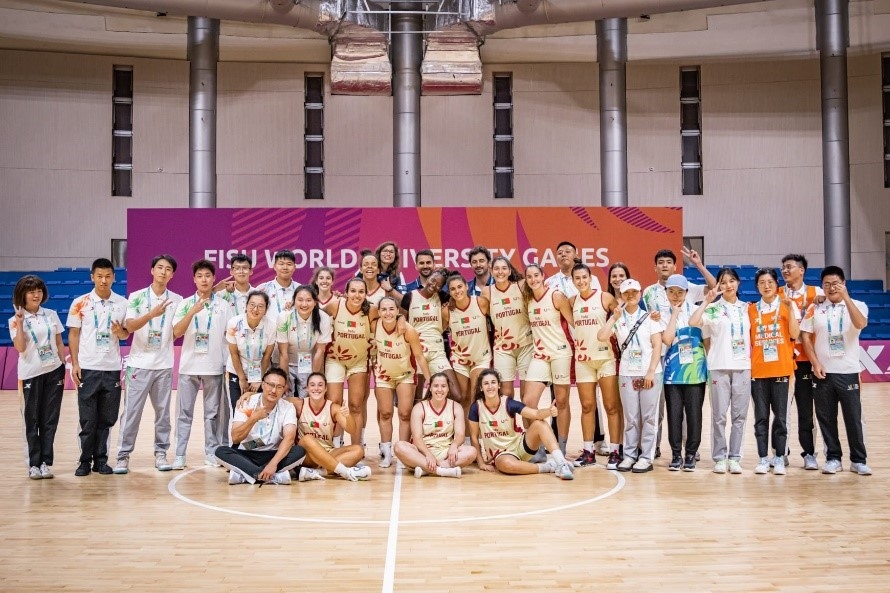 成都大運(yùn)會葡萄牙女子籃球隊(duì)。 受訪者供圖