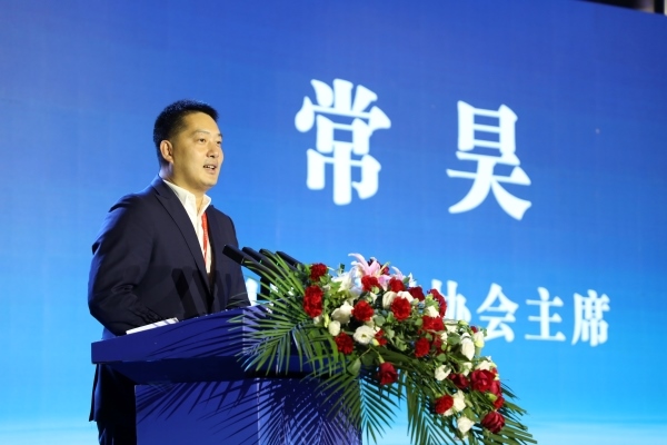 中國圍棋協(xié)會(huì)主席常昊致辭。人民網(wǎng)記者 李乃妍攝