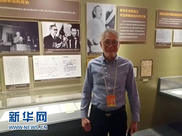 印尼廣東社團聯(lián)合總會總主席張錦泉。新華網(wǎng)記者 侯強 攝