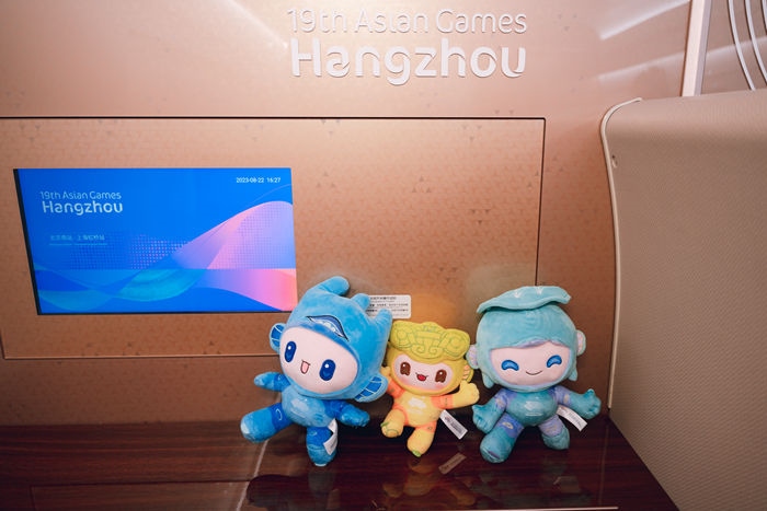 亞運會吉祥物。上海鐵路局融媒體中心供圖