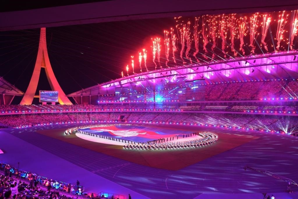 5月5日，第32屆東南亞運動會在柬埔寨首都金邊的國家體育場開幕。