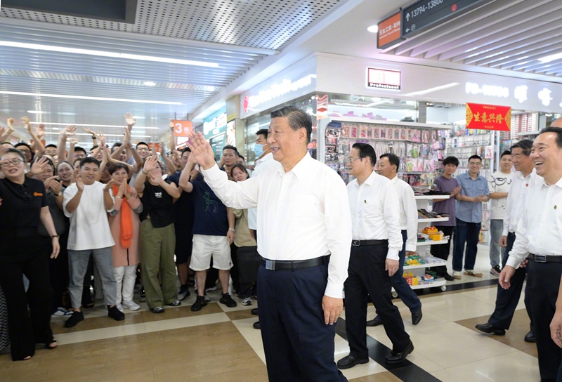 2023年9月20日，習(xí)近平總書記在浙江省金華市考察義烏國際商貿(mào)城。