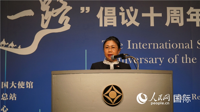 老撾駐日大使安拉萬發(fā)言。人民網(wǎng) 蔣曉辰攝