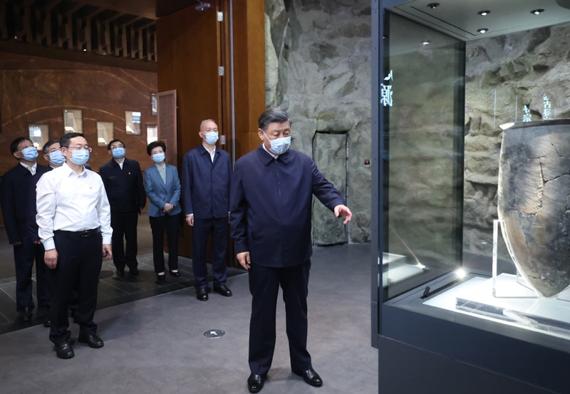 2023年6月2日，習(xí)近平來到中國歷史研究院內(nèi)的中國考古博物館調(diào)研。