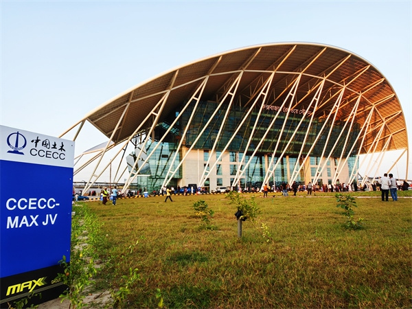 孟加拉國建筑面積最大鐵路車站——科考斯巴扎車站。中國土木工程集團有限公司供圖