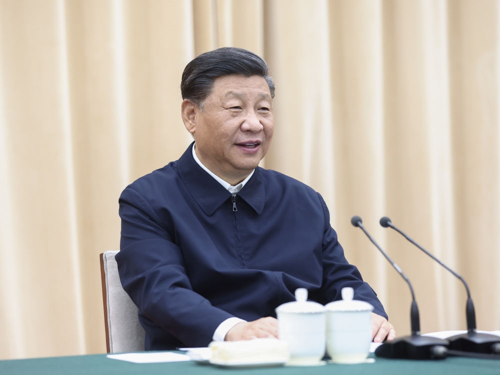 2021年5月14日上午，中共中央總書記、國家主席、中央軍委主席習近平在河南省南陽市主持召開推進南水北調(diào)后續(xù)工程高質(zhì)量發(fā)展座談會并發(fā)表重要講話。新華社記者 鞠鵬 攝