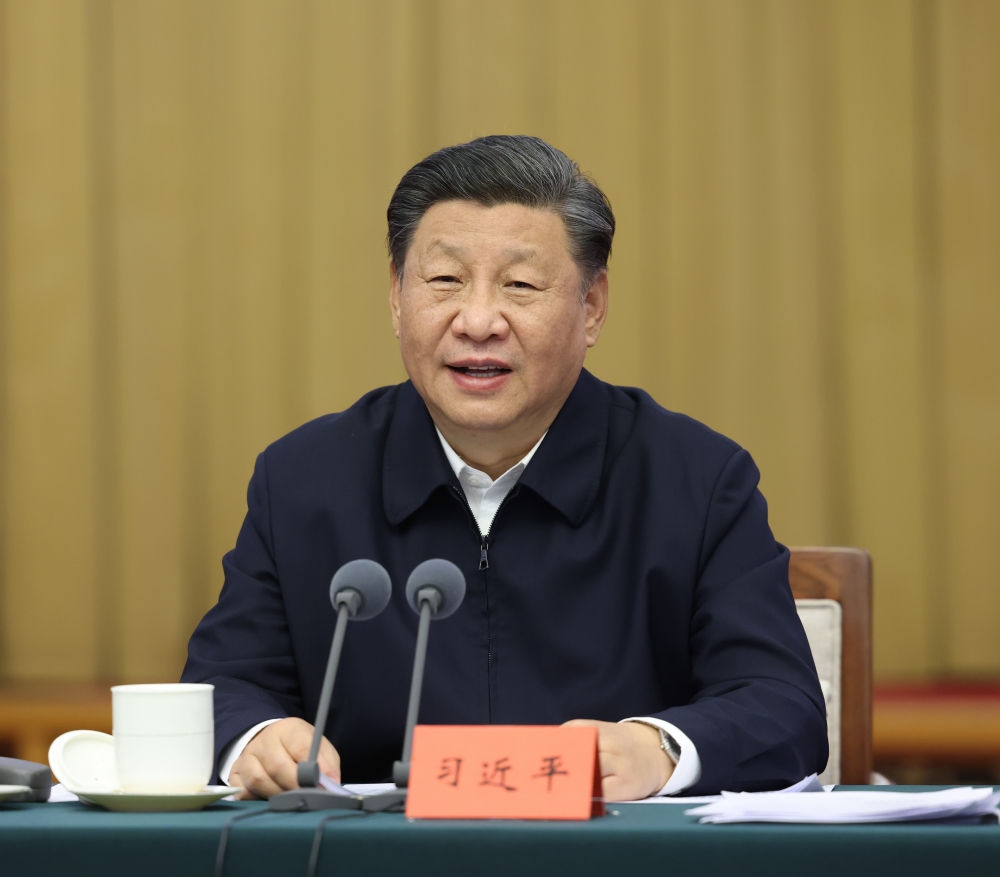 2021年10月22日下午，中共中央總書記、國家主席、中央軍委主席習近平在山東省濟南市主持召開深入推動黃河流域生態(tài)保護和高質(zhì)量發(fā)展座談會并發(fā)表重要講話。新華社記者 謝環(huán)馳 攝