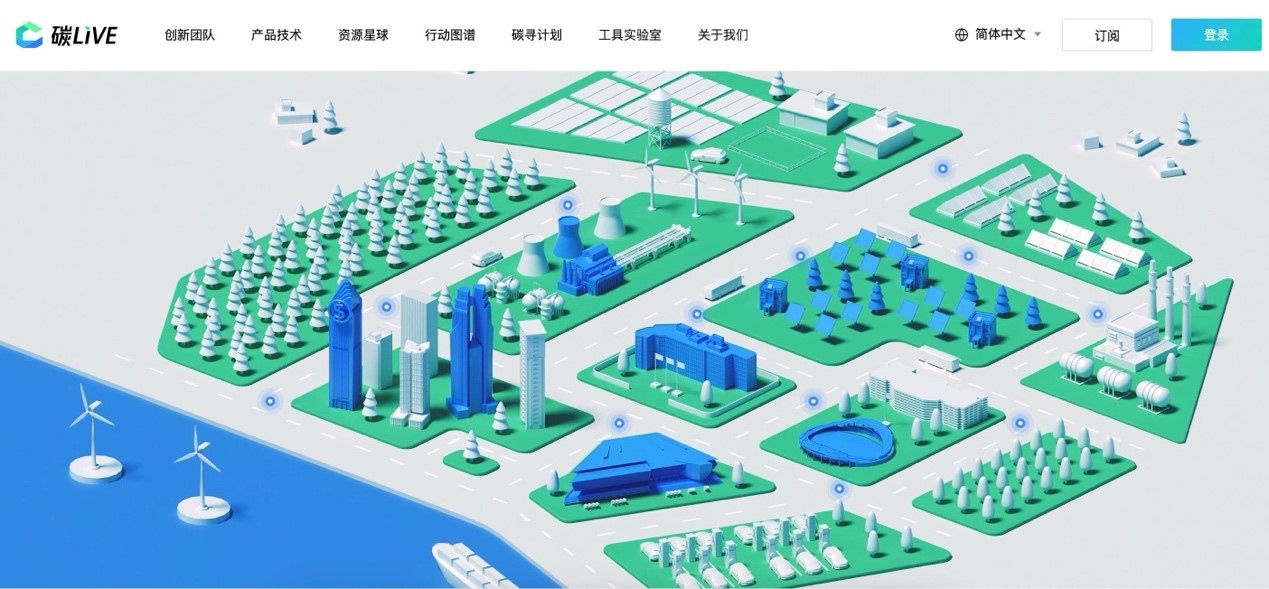 “碳LIVE”社區(qū)網頁截圖。圖片由騰訊公司提供
