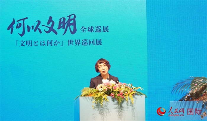 中央廣播電視總臺副臺長邢博致辭。人民網(wǎng) 蔣曉辰攝