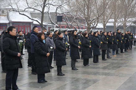 中國人民抗日戰(zhàn)爭紀念館舉行國家公祭日悼念活動。中國人民抗日戰(zhàn)爭紀念館供圖