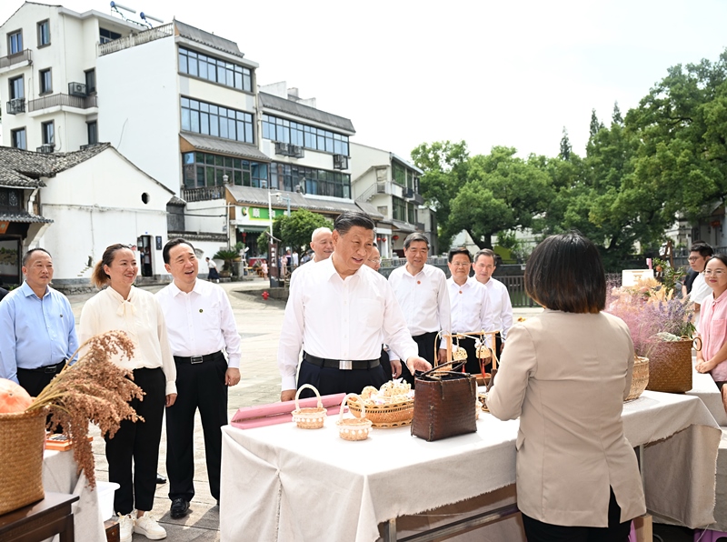 2023年9月20日，習(xí)近平在金華市義烏市后宅街道李祖村考察。