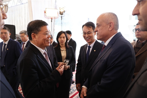 李永明同埃及住房部副部長(zhǎng)會(huì)談交流。主辦方供圖