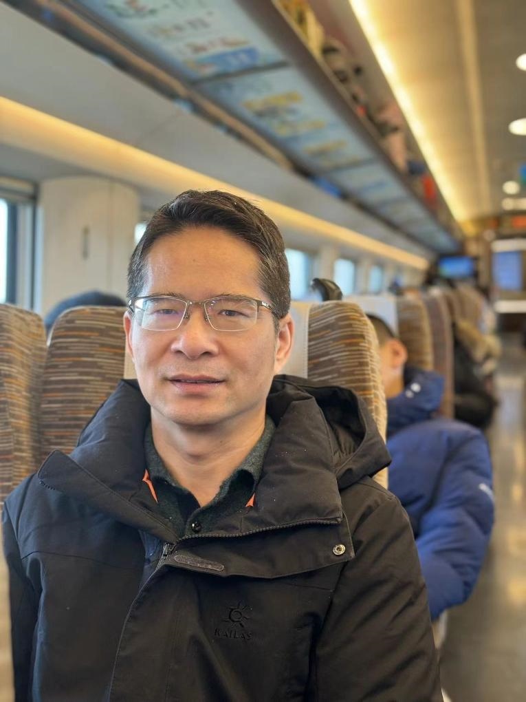 楊萬坤乘坐高鐵往返京津。（采訪對象供圖）
