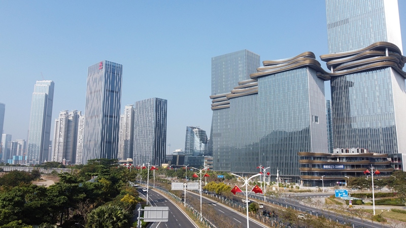 2024年1月1日，廣東珠海，橫琴粵澳深度合作區(qū)樓群。