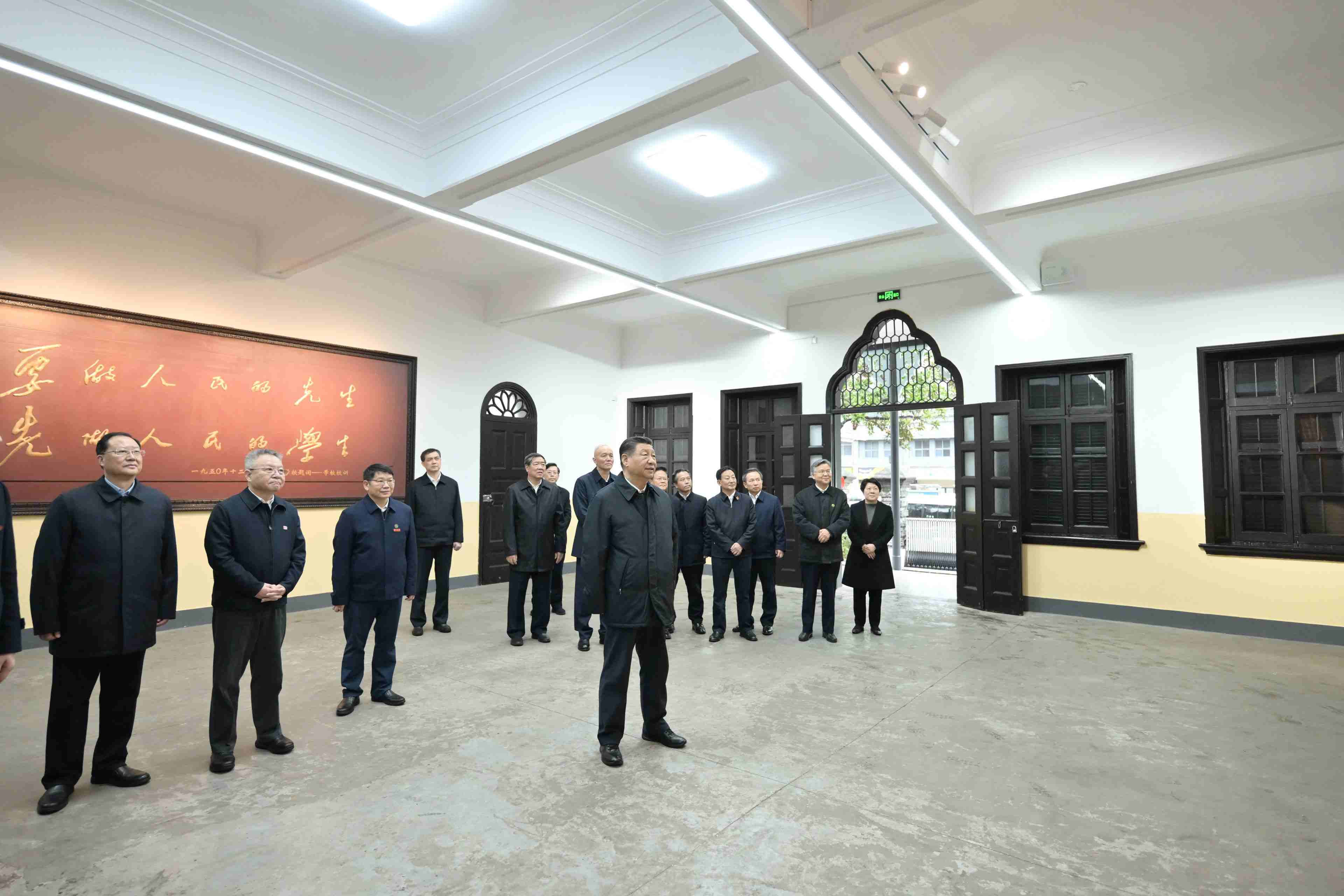 3月18日，習(xí)近平總書記在湖南第一師范學(xué)院（城南書院校區(qū)）考察。