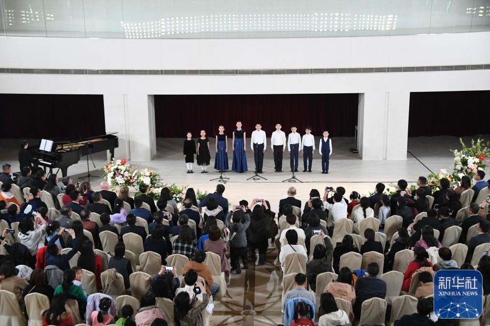 3月21日，金融街童聲合唱團(tuán)在音樂會上演出。新華社記者 任超 攝