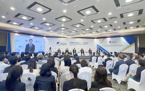博鰲亞洲論壇2024年年會“‘創(chuàng)新、綠色、數(shù)智、融合’引領(lǐng)高質(zhì)量發(fā)展”分論壇。人民網(wǎng)記者 喬雪峰攝
