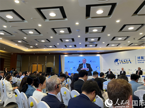 3月27日，博鰲亞洲論壇2024年年會(huì)“全球地緣政治展望”分論壇現(xiàn)場。人民網(wǎng) 艾里士攝