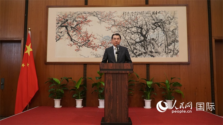 中國駐日本大使吳江浩致辭。人民網(wǎng) 蔣曉辰攝