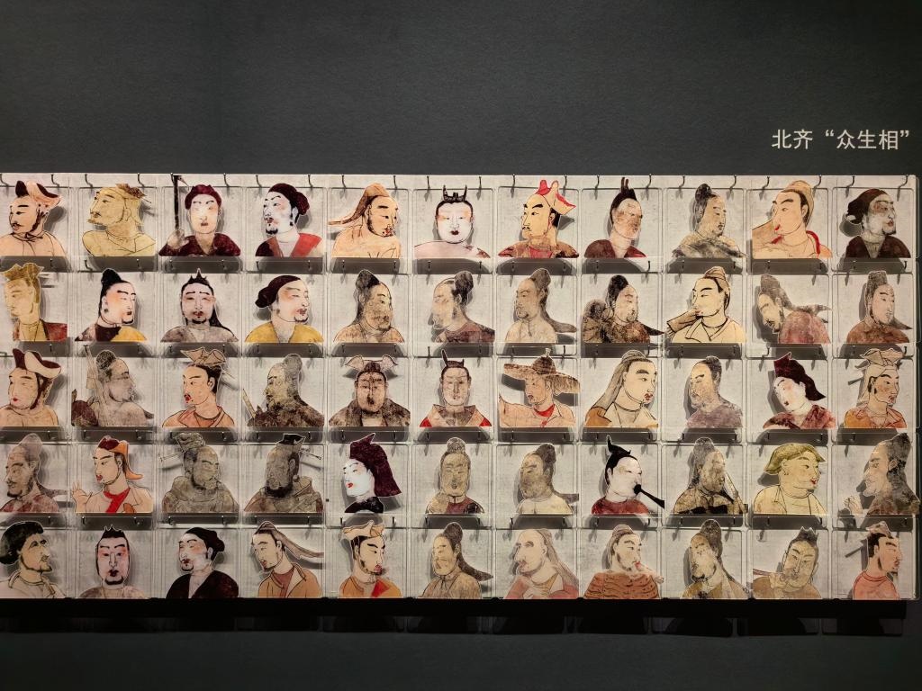 太原北齊壁畫(huà)博物館從山西北朝壁畫(huà)中提取人物元素展現(xiàn)當(dāng)時(shí)民族融合、文化交流。太原北齊壁畫(huà)博物館供圖