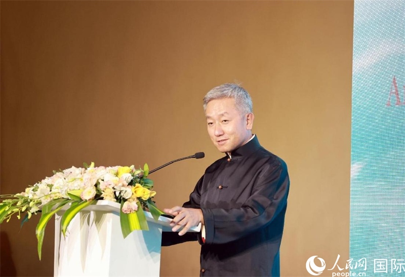 張益明大使致辭。人民網(wǎng)記者 管克江攝