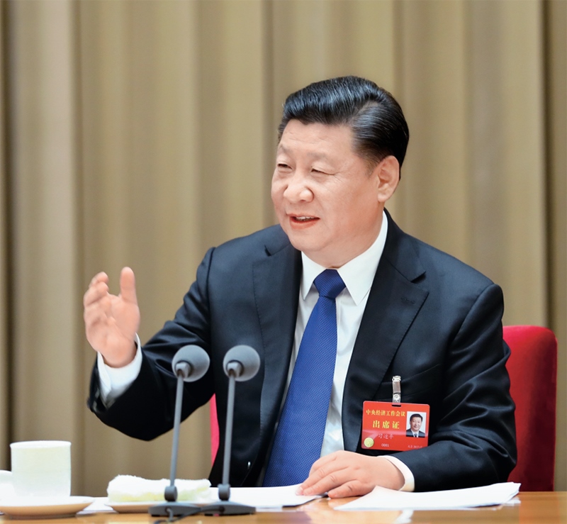 2017年12月18日至20日，中央經(jīng)濟工作會議在北京舉行。中共中央總書記、國家主席、中央軍委主席習近平發(fā)表重要講話。 新華社記者 謝環(huán)馳/攝
