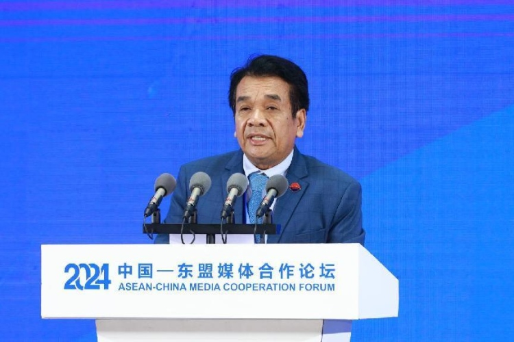韓桑阿致辭。中國外文局供圖