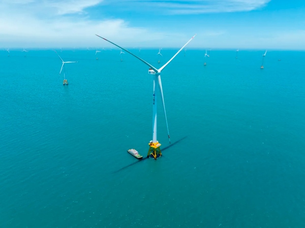全球首臺16兆瓦海上風(fēng)電機組于2023年6月并網(wǎng)發(fā)電。韓磊攝