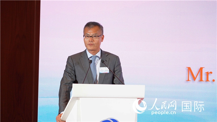 中國駐南非使館鄭冰開公使發(fā)言。 人民網 張茜 攝