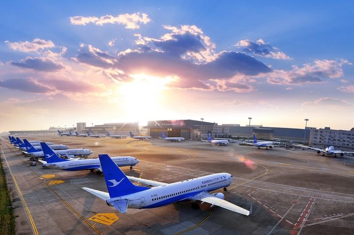 這是如今廈門航空的機隊照片。（廈門航空有限公司供圖）