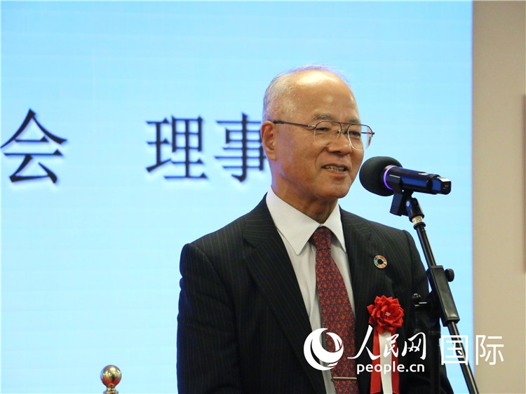 日中協(xié)會(huì)理事長(zhǎng)瀨野清水致辭。人民網(wǎng) 許可攝