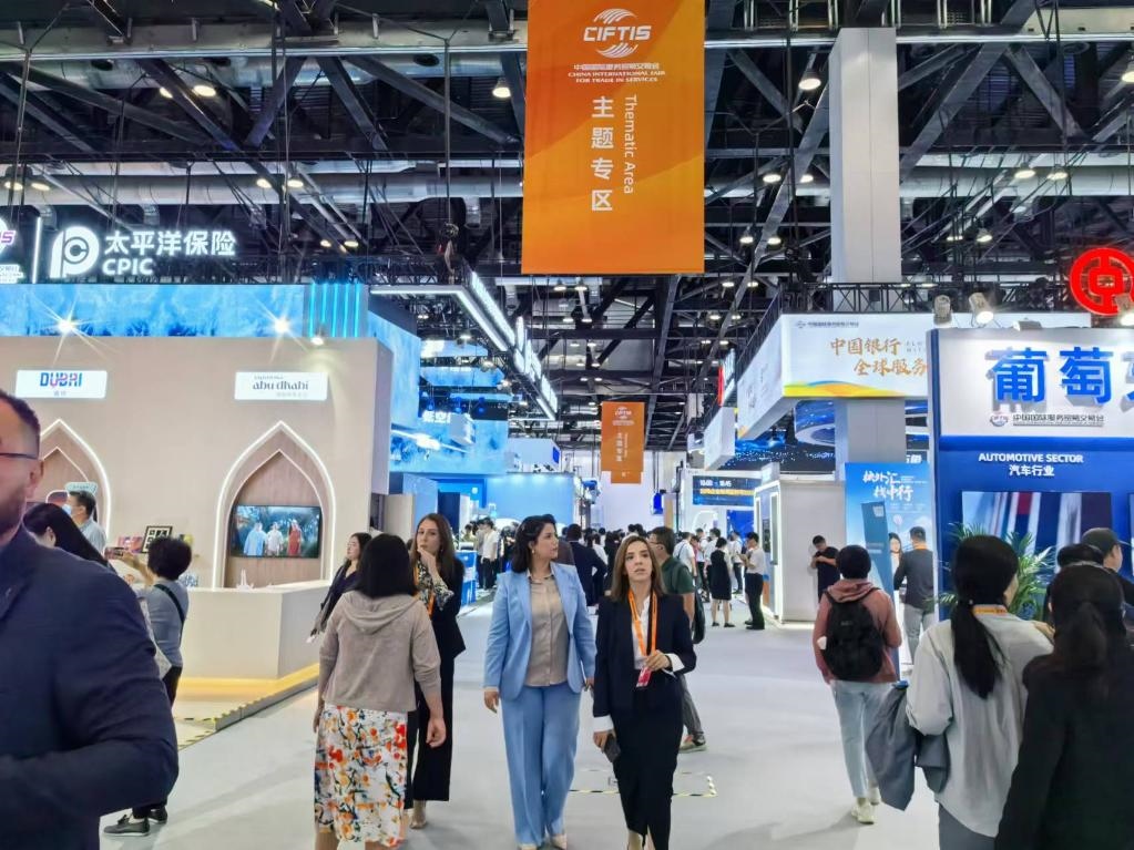 圖為2024年服貿(mào)會展區(qū)現(xiàn)場。 新華社記者 魏玉坤 攝