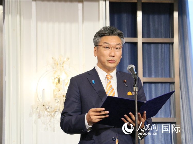 日本國貿(mào)促會長代理橋本岳致辭。人民網(wǎng) 許可攝