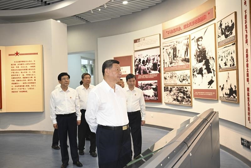 △2024年10月15日，習(xí)近平總書記在福建漳州市東山縣谷文昌紀(jì)念館考察。