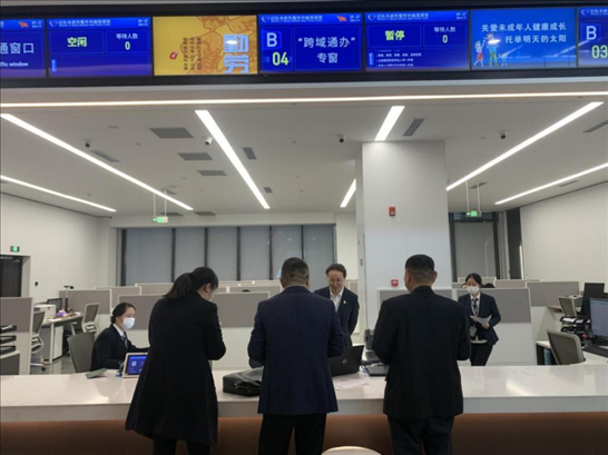 啟東市政務(wù)服務(wù)“跨域通辦”專窗。 圖片來源：江蘇南通啟東市數(shù)據(jù)局
