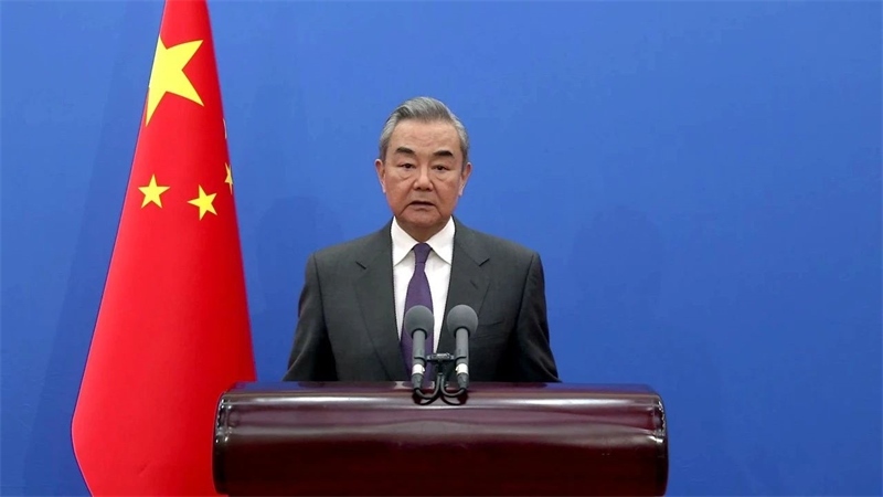 中共中央政治局委員、中央外辦主任王毅發(fā)表視頻致辭。主辦方供圖