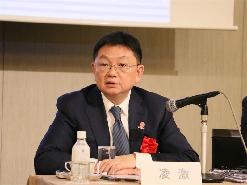 商務部副部長兼國際貿(mào)易談判副代表凌激致辭。人民網(wǎng) 許可攝