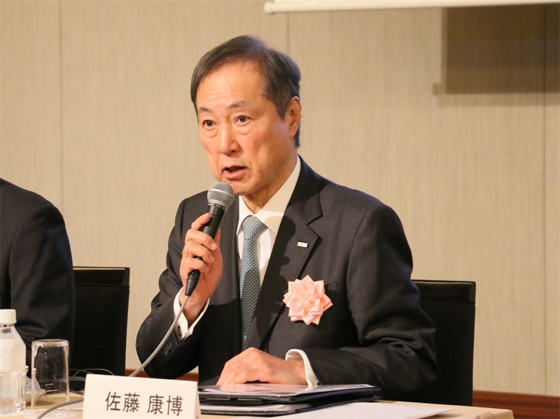 日中投資促進機構會長佐藤康博致辭。人民網(wǎng) 許可攝