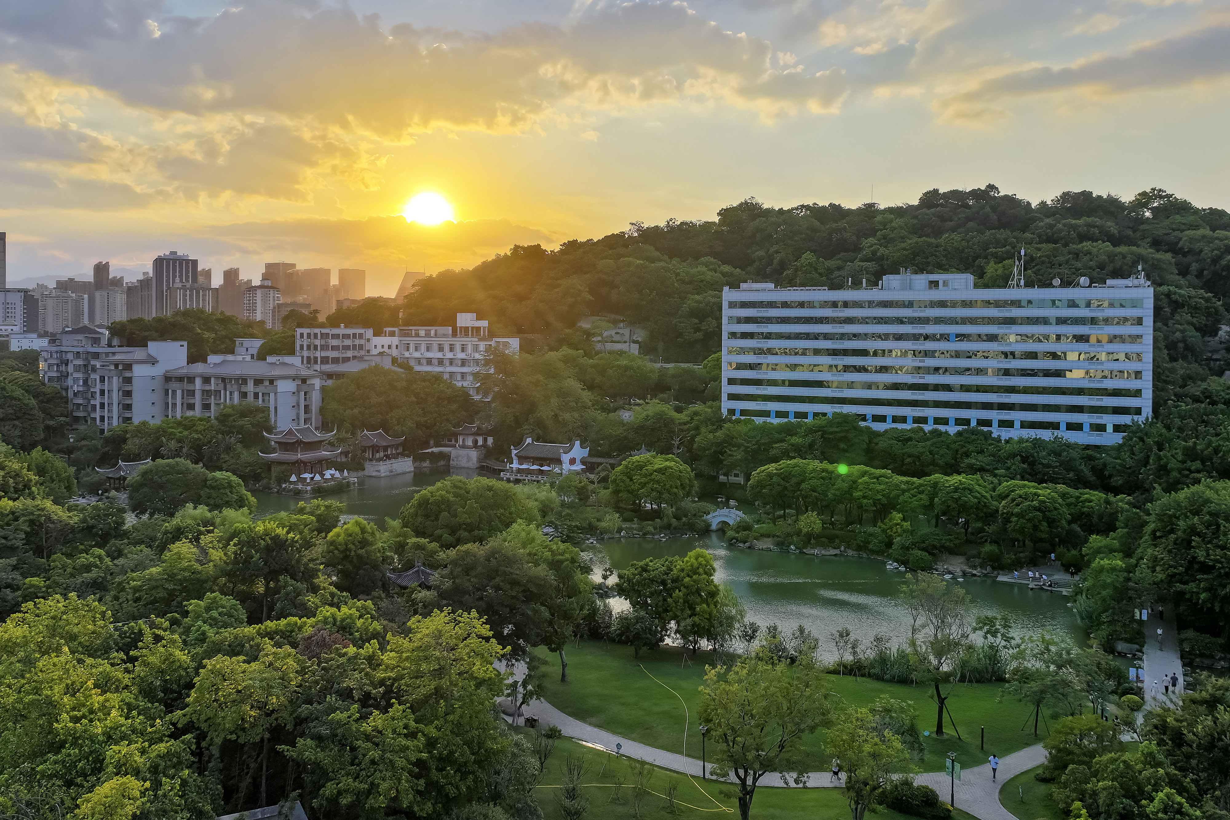 2024年7月17日，福州市鼓樓區(qū)黎明湖生態(tài)濕地公園。